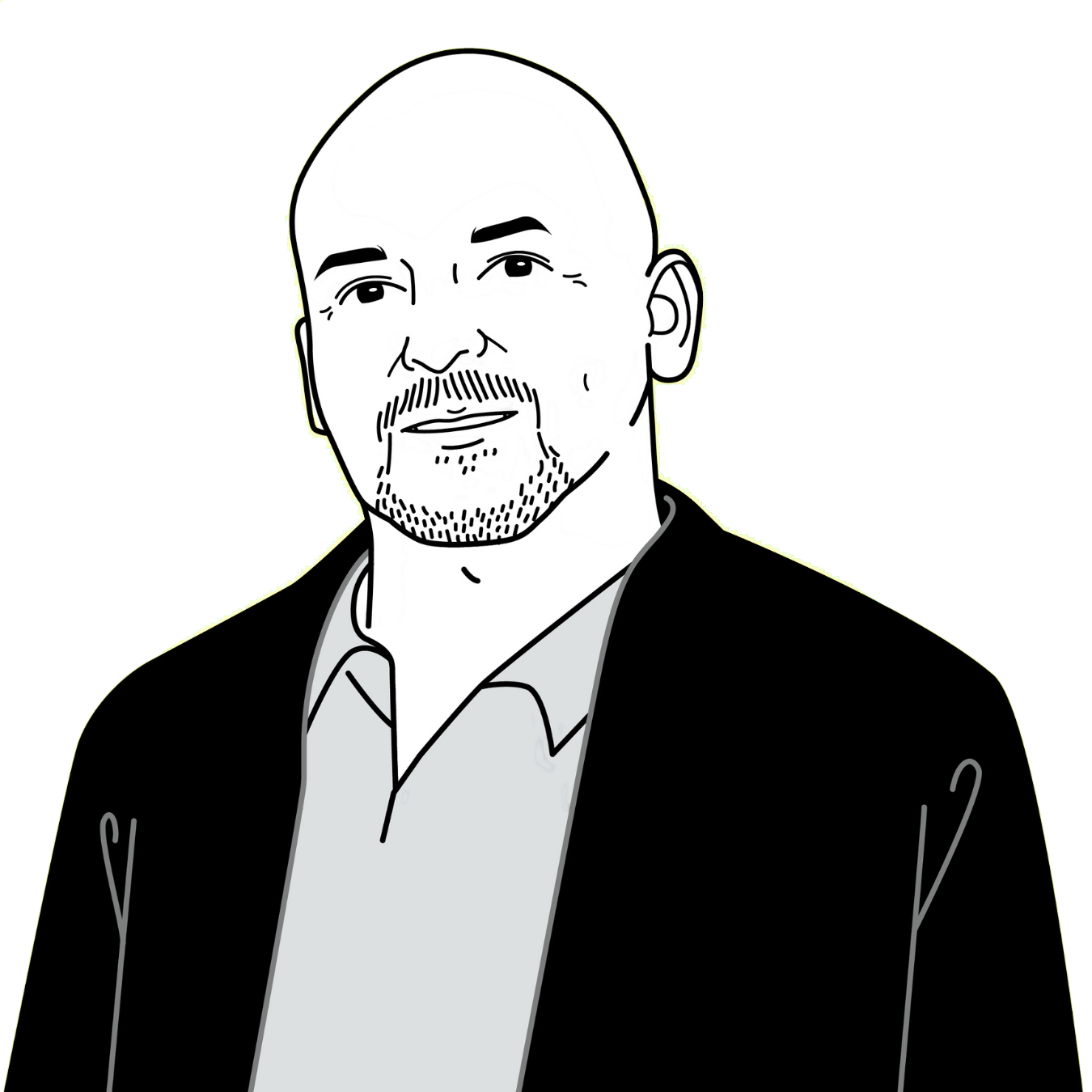 Illustrated portrait of Marcel Houbens