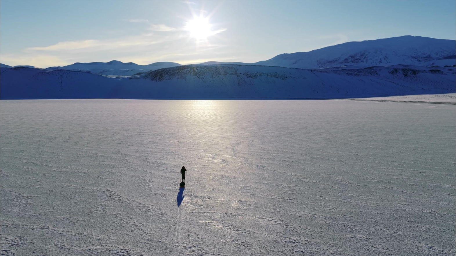 Leonardo Avezzano on a frozen Icelandic landscape