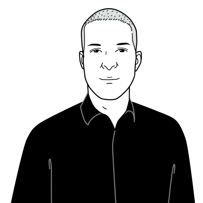 Illustrated portrait of Mate Bikkes