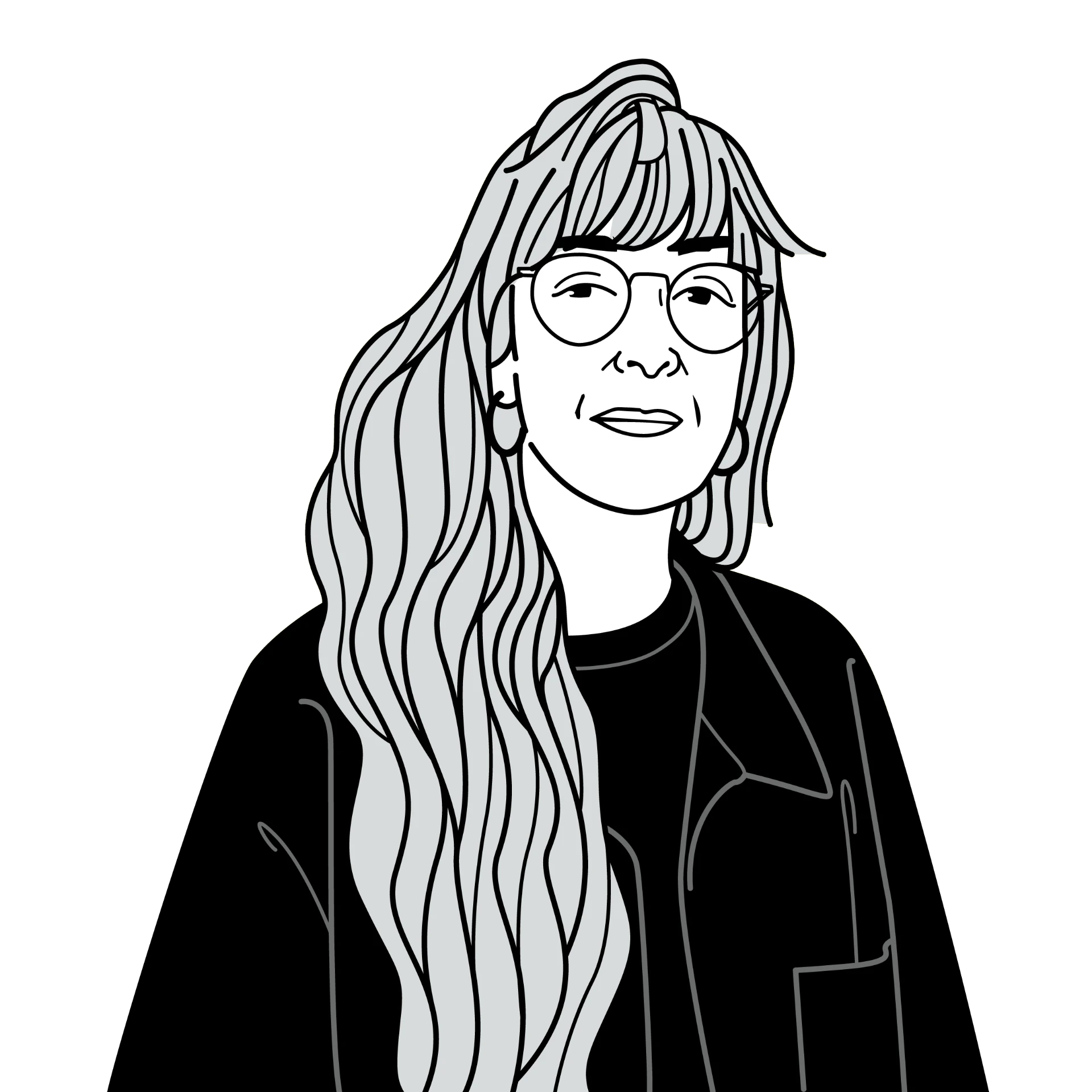 Illustrated portrait of Zsofia Kollar